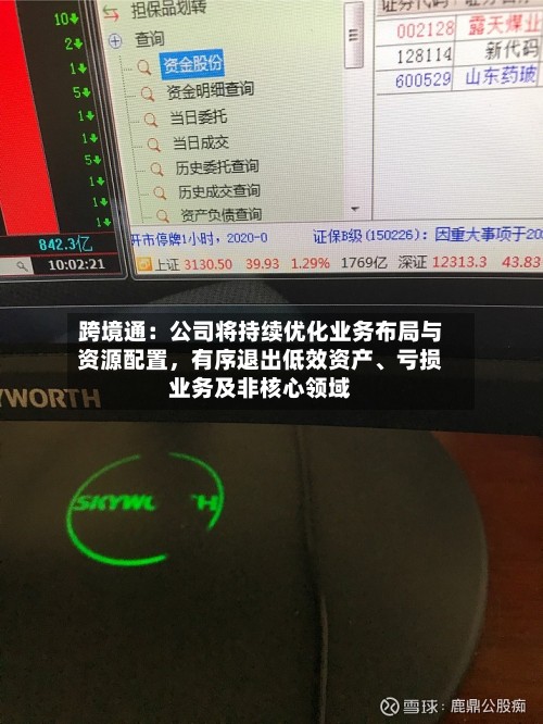 跨境通：公司将持续优化业务布局与资源配置	，有序退出低效资产、亏损业务及非核心领域-第1张图片