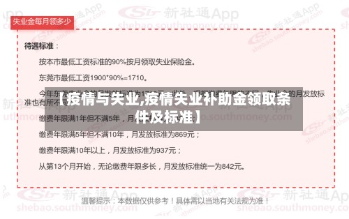 【疫情与失业,疫情失业补助金领取条件及标准】