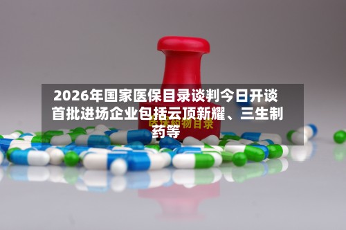 2026年国家医保目录谈判今日开谈 首批进场企业包括云顶新耀	、三生制药等-第2张图片