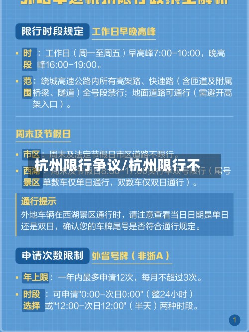 杭州限行争议/杭州限行不