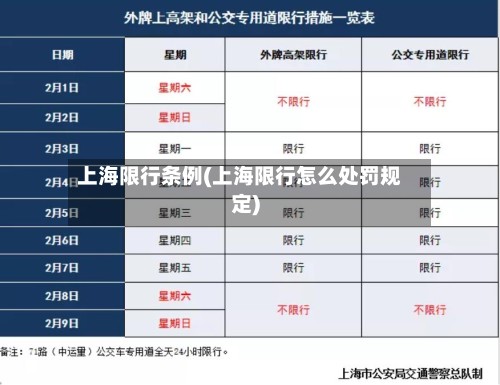 上海限行条例(上海限行怎么处罚规定)-第2张图片