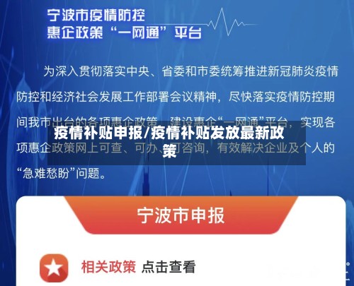 疫情补贴申报/疫情补贴发放最新政策-第3张图片