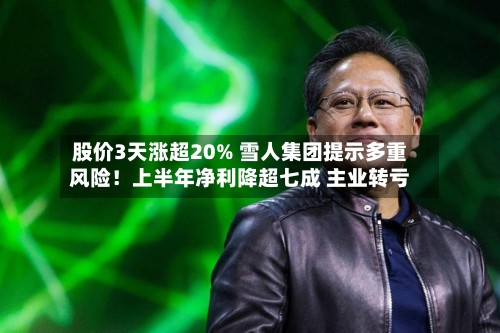 股价3天涨超20% 雪人集团提示多重风险！上半年净利降超七成 主业转亏