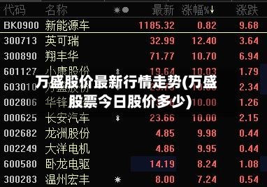 万盛股价最新行情走势(万盛股票今日股价多少)-第3张图片