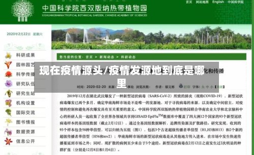 现在疫情源头/疫情发源地到底是哪里-第3张图片