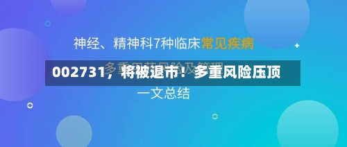 002731	，将被退市！多重风险压顶-第3张图片